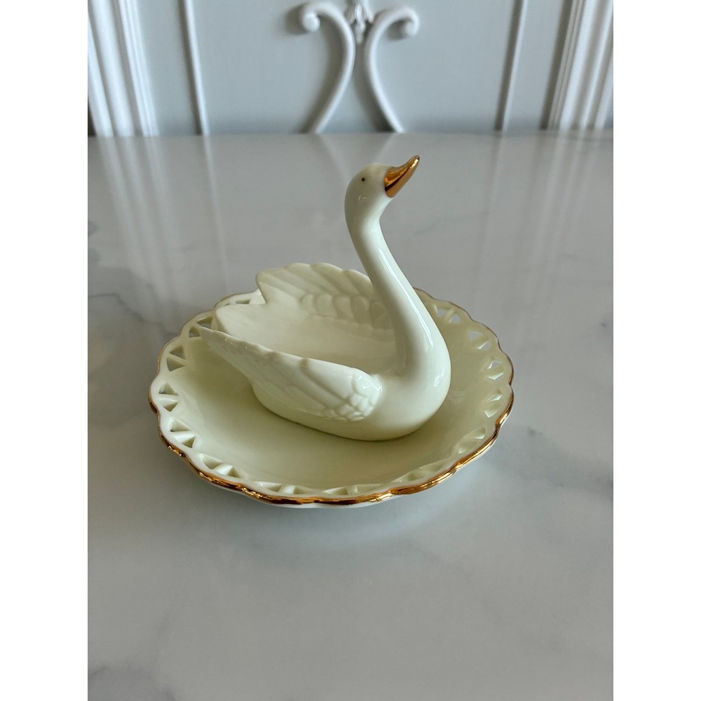 Vintage Avon swan trinket dish